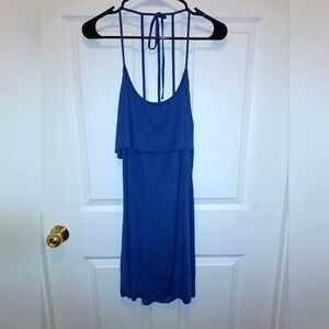 Listicle Backless Blue Strappy Sleeveless Mini Dress